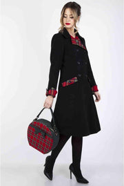Voodoo Vixen Jas -XS- Vanessa Contrast Tartan Zwart