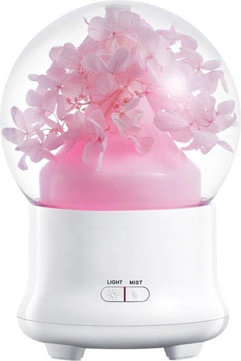 Aroma Diffuser Flower Luchtbevochtiger 100ml | Timer Van 60 Minuten | Aroma Vernevelaar | SensaHome Aroma Flower
