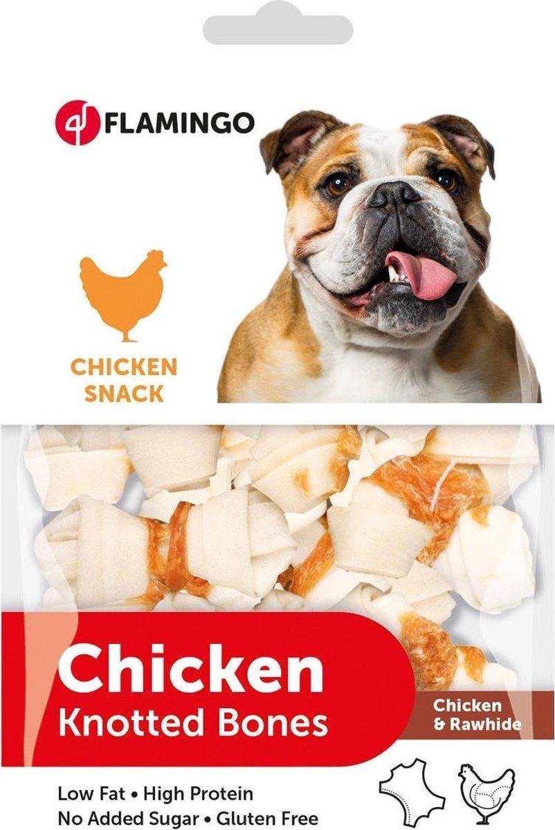 Flamingo hondensnack Chick'n snack knotted bone 85gr.