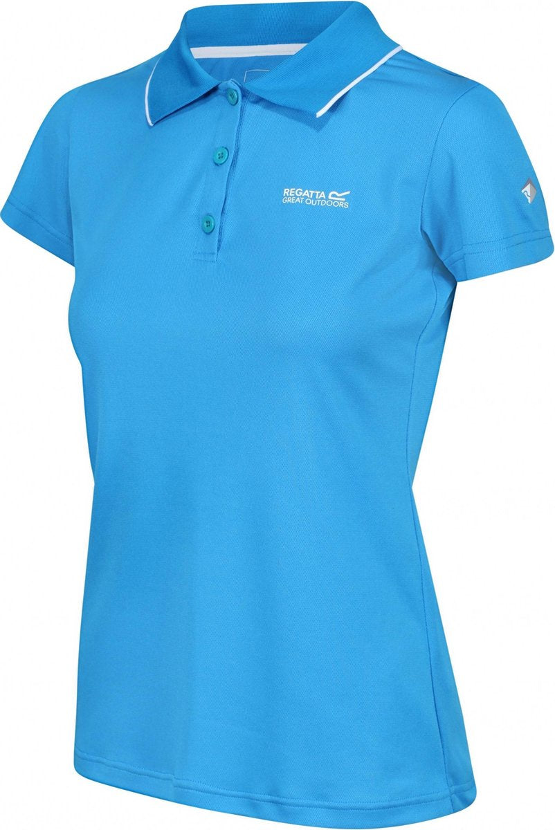 Regatta - Maverick V Dames Poloshirt - Blauw - Maat 34