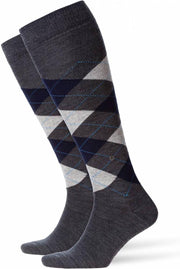 Burlington Edinburgh Heren Kniekous 27082 - Grijs 3194 rock-limelight Heren - 40-46