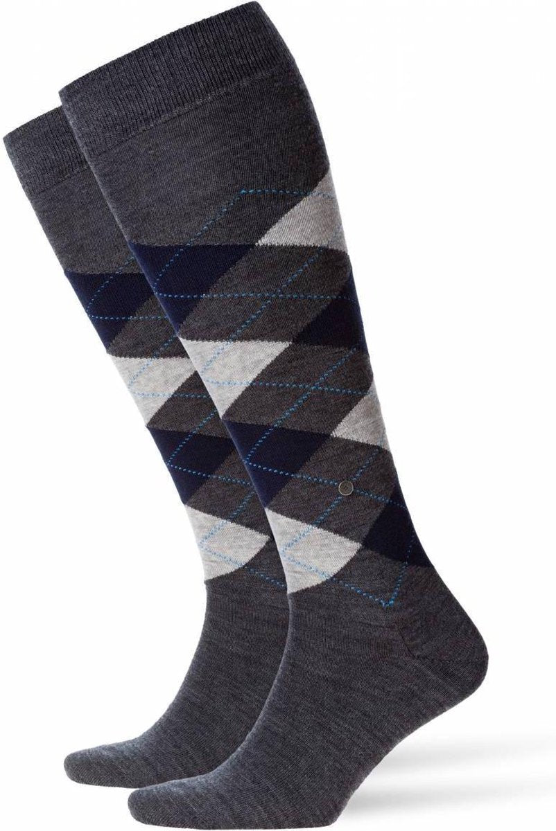 Burlington Edinburgh Heren Kniekous 27082 - Grijs 3194 rock-limelight Heren - 40-46