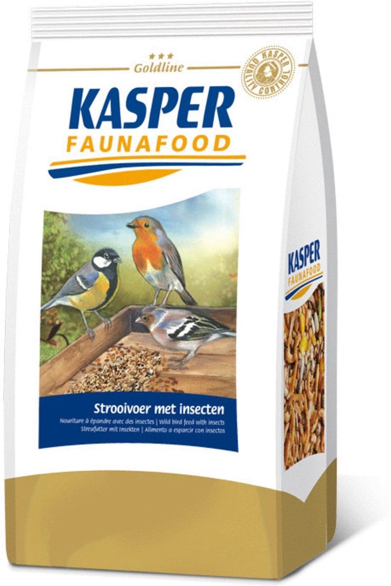 Kasper Faunafood Goldline Strooivoer met Insecten - Vogelvoer - 1 kg