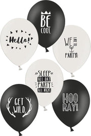 ballon - party - 6 stuks - verschillende teksten -