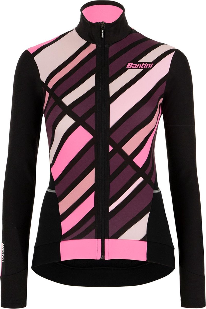 Santini Santini Coral Raggio Fietsshirt - Maat XL  - Vrouwen - zwart/roze/paars