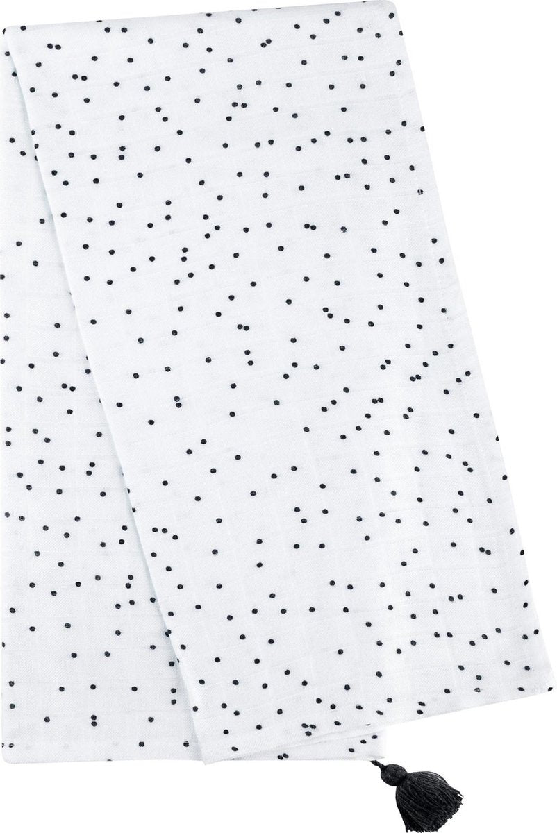 MyHummy® Bamboe Swaddle Deken - Zwarte stippen - 100/100