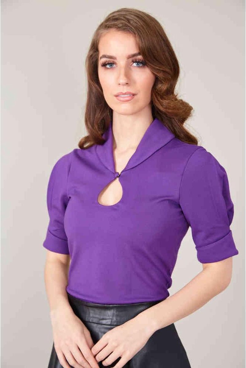Voodoo Vixen Blouse -M- Mali Paars
