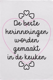 Theedoek met leuke print - Beste Herinneringen