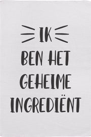 Theedoek met leuke print -  HET GEHEIME INGREDIËNT