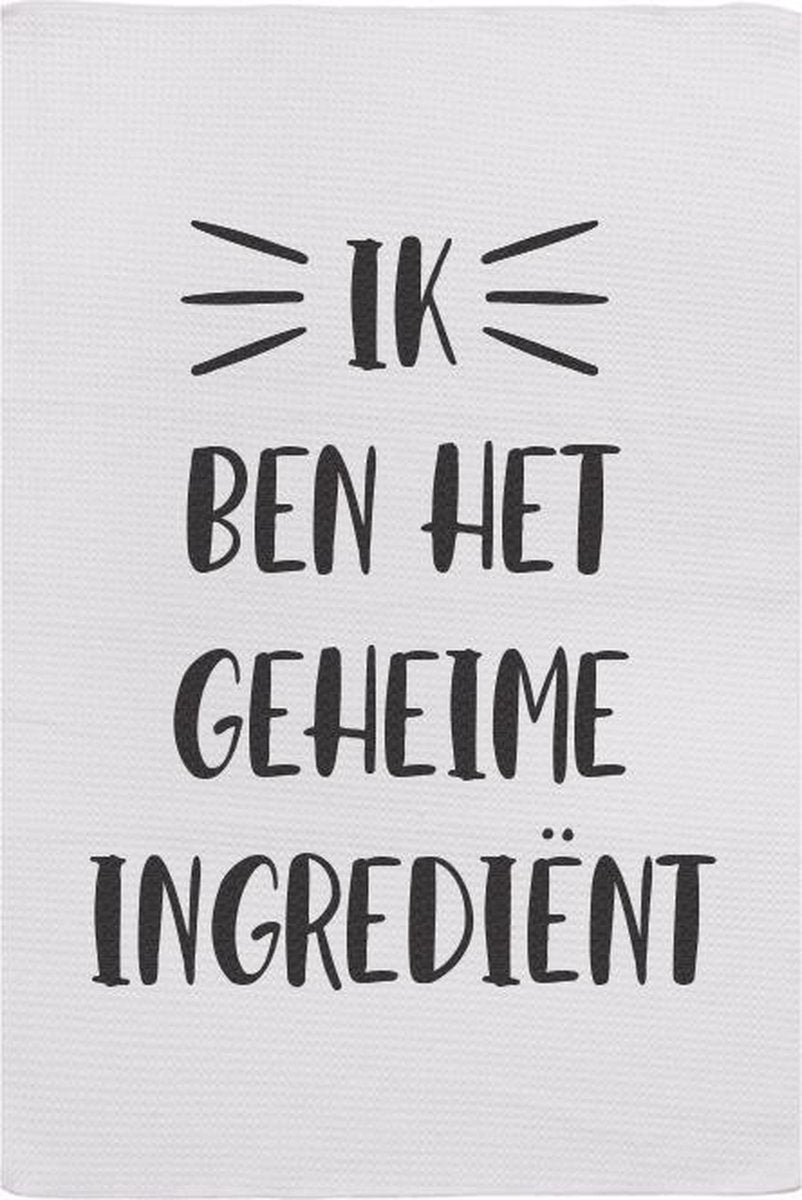 Theedoek met leuke print -  HET GEHEIME INGREDIËNT