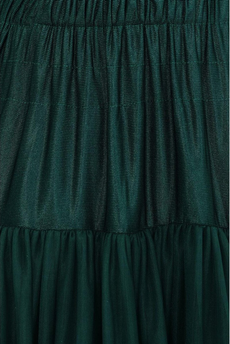 Banned 50's Petticoat Lang Donker Groen