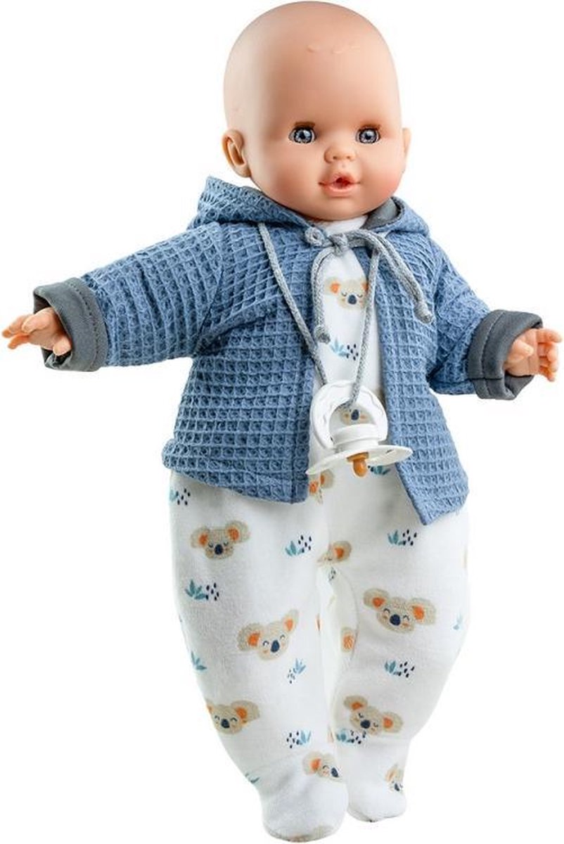 Paola Reina Pop Alex (koala/blauw) met mechanisme (36cm)