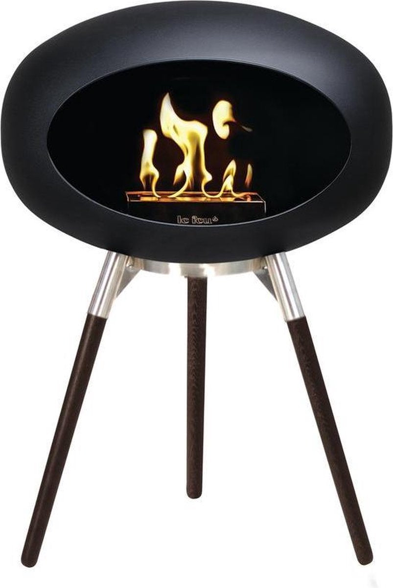 Le Feu Bio Ethanol Haardvuur - Black Ground Wood Low Black Oak