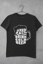 Cold Beer T-Shirt Maat L | Koud Bier | grappig | cadeau | verjaardag | carnaval | Heren kado Mannen | Vaderdag | Vader Papa | Alcohol Dronken