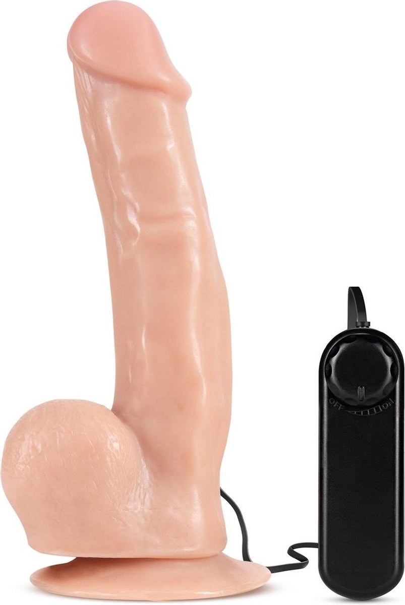 Blush - Dr Skin draaiende vibrerende dildo 21 cm
