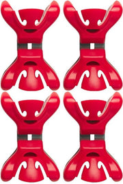 8x Slingers/decoratie ophangen slingerklemmen rood