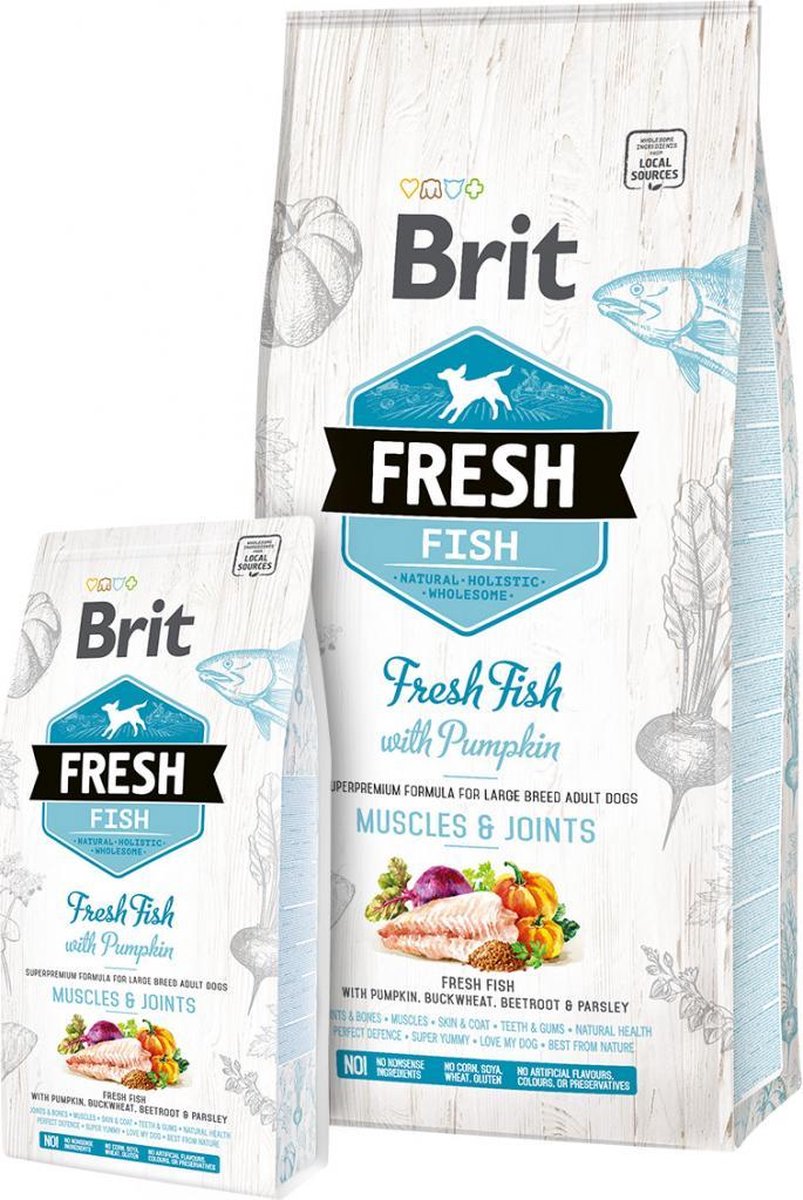 Brit Fresh Fish & Pumpkin Adult Large Breed 12 kg -  - 80009421