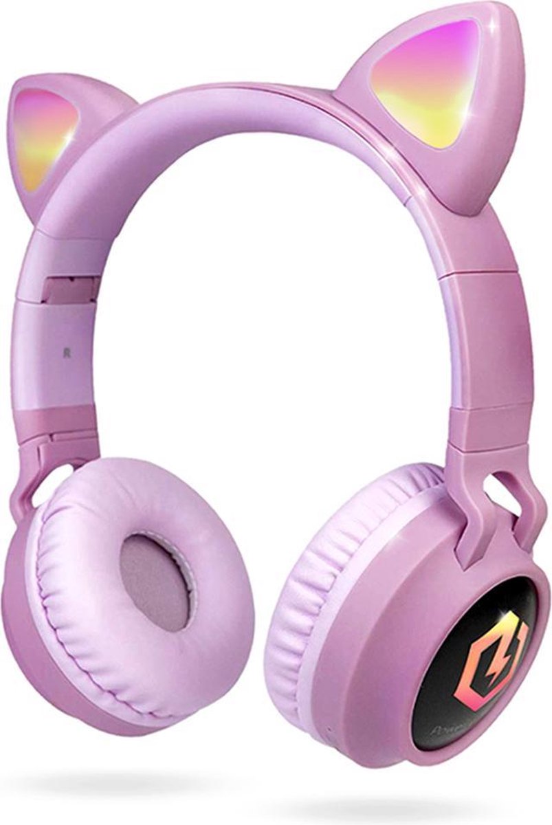 PowerLocus Buddy Draadloze On-Ear Koptelefoon voor Kinderen  - Roze
