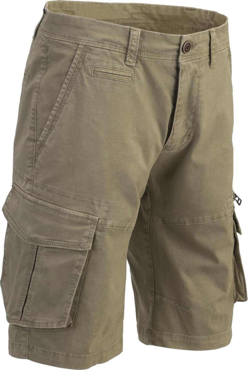 D.five Outdoorshort Heren Katoen Kaki Maat S