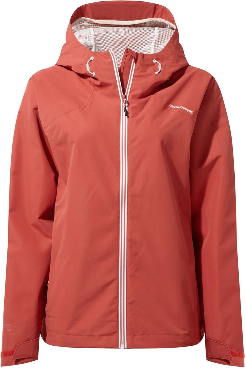 Craghoppers Jas Toscana Waterdicht Dames Polyester Zalmroze Mt 38