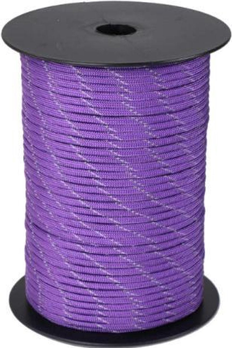 Allesvoordeliger paracord 4 mm - 7 core - reflecterend paars  - per 5 meter
