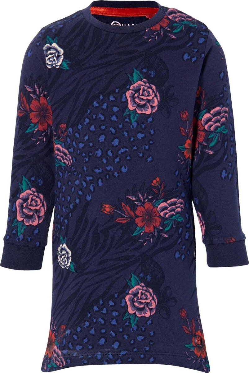 Quapi baby meisjes jurk Elke Dark Blue Flower