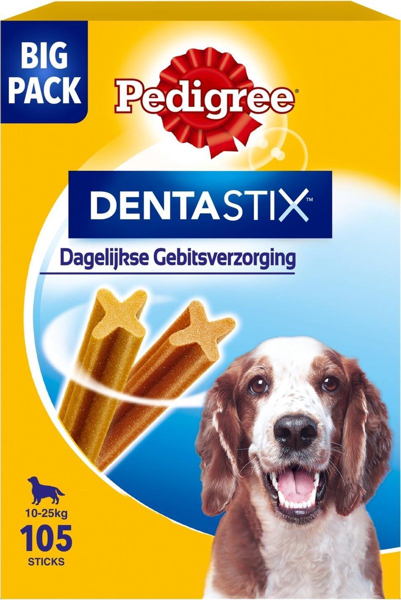Pedigree Dentastix Medium - Gebitsverzorgende Hondensnack - Voordeelpak - 105 stuks