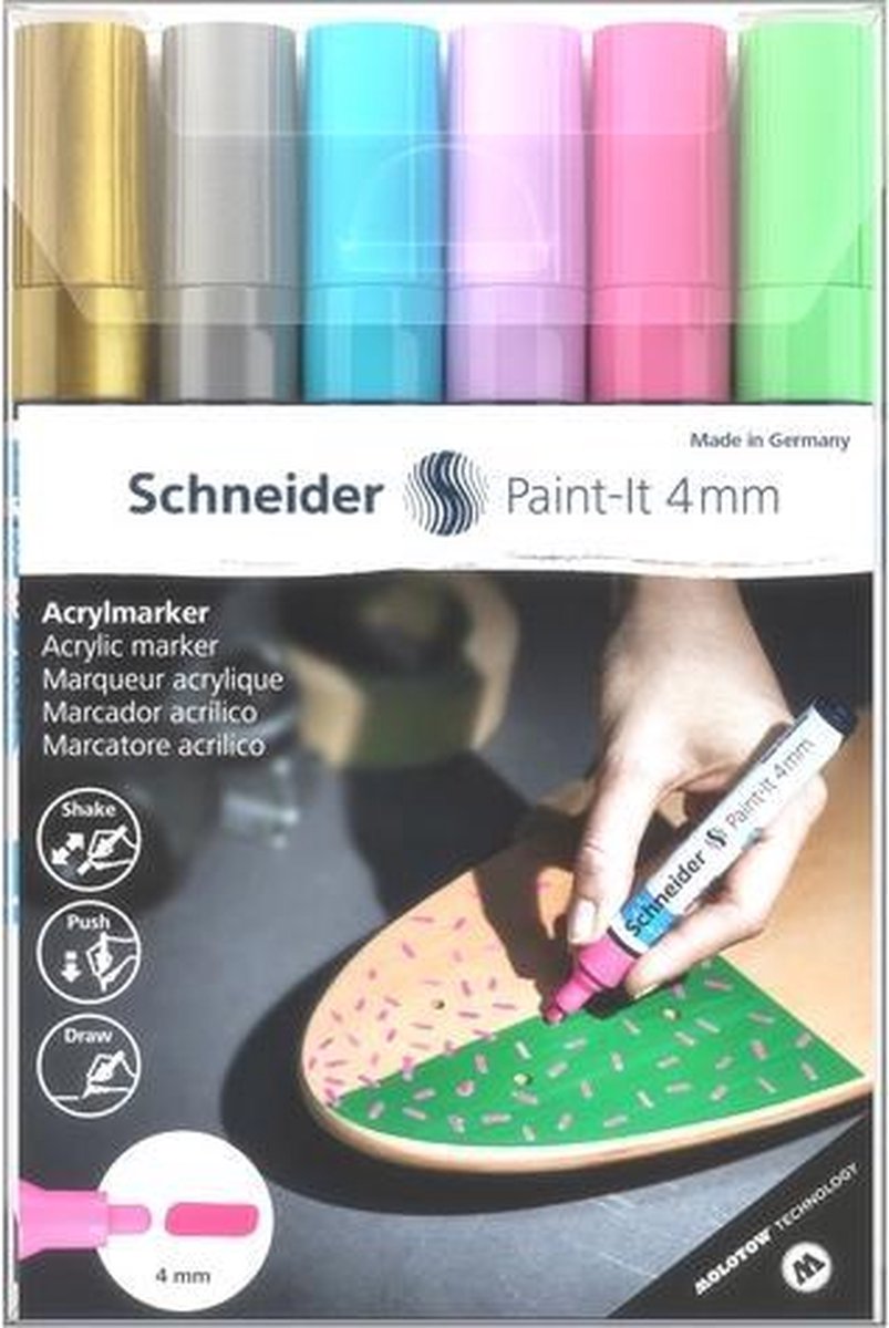 Acryl Marker Schneider Paint-it 320 4mm etui 6st. S-120296