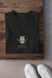 Demon Slayer Kimetsu No Yaiba Inosuke Pig Pixel Art | Anime Manga Merchandise | Fan Art Unisex Zwart Maat XL