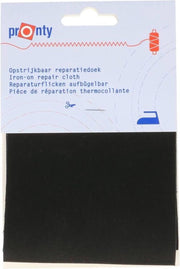 PRONTY REPARATIEDOEK JEANS OPSTRIJKBAAR 090 ZWART 10 X 40cm. - 3STUKS