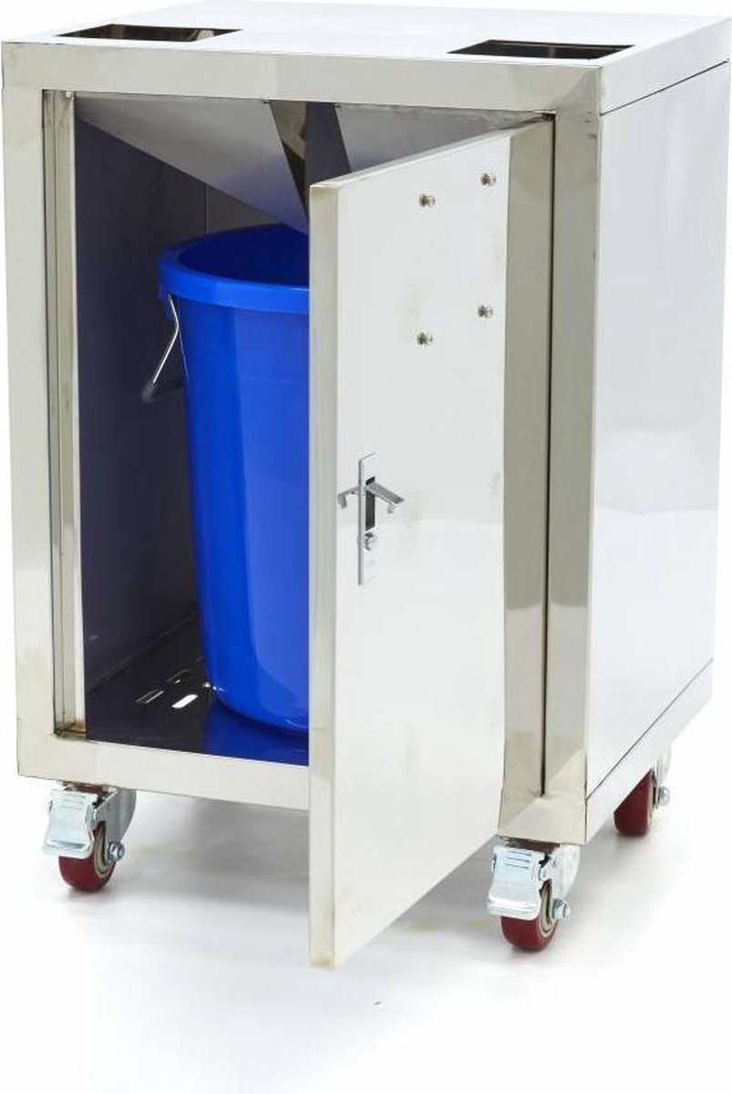 Onderstel voor Citruspers / Sinaasappelpers MAJ-26X / MAJ-50X - RVS - 4 Wielen - met Afvalemmer - B520 x D440 x H750 mm - Maxima