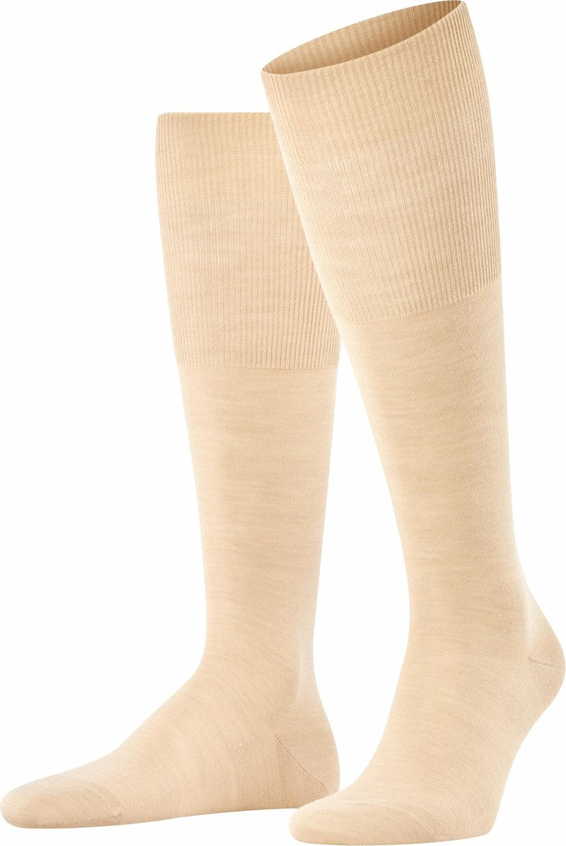 FALKE Airport heren kniekousen - beige (sand) -  Maat: 41-42