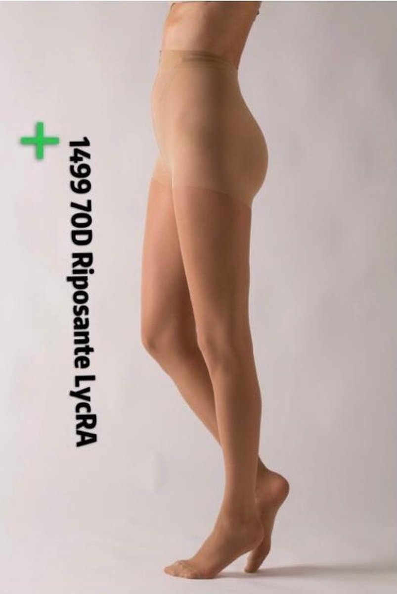 70 Denier Panty -  Glanzend - Naturel - Beige - Maat S/M