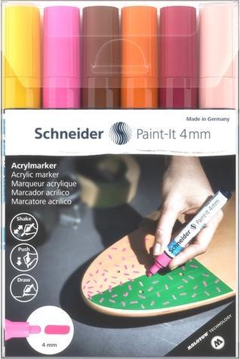 Acryl Marker Schneider Paint-it 320 4mm etui 6st. S-120297