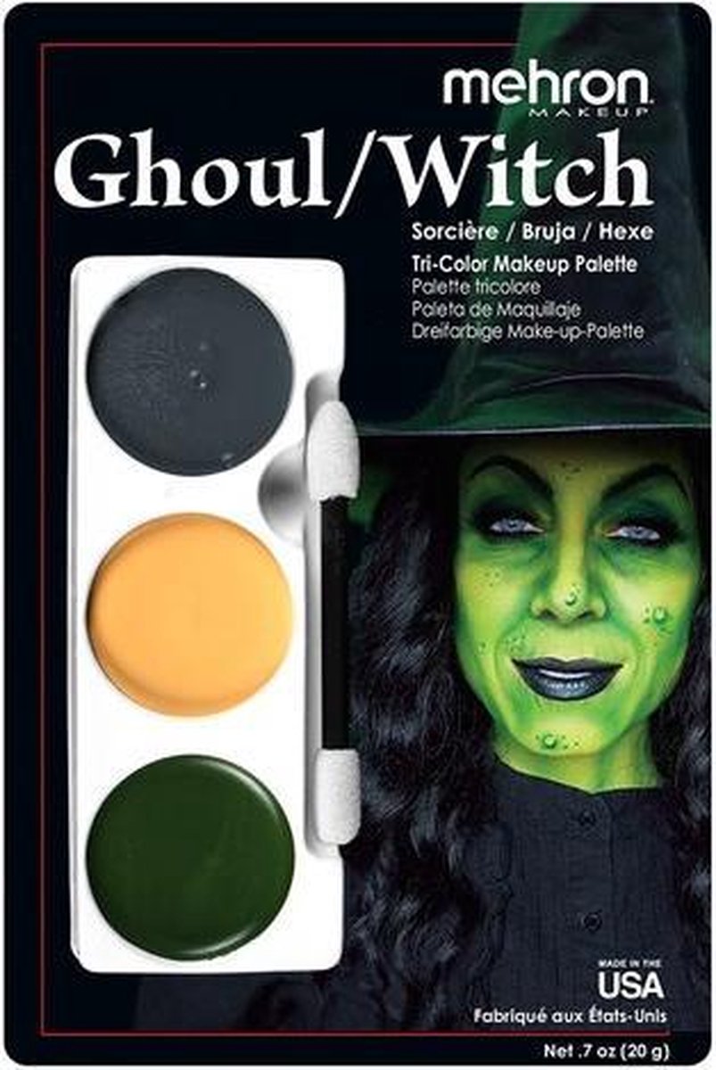 Mehron Schmink Palet met drie kleuren - Griezel/Heks