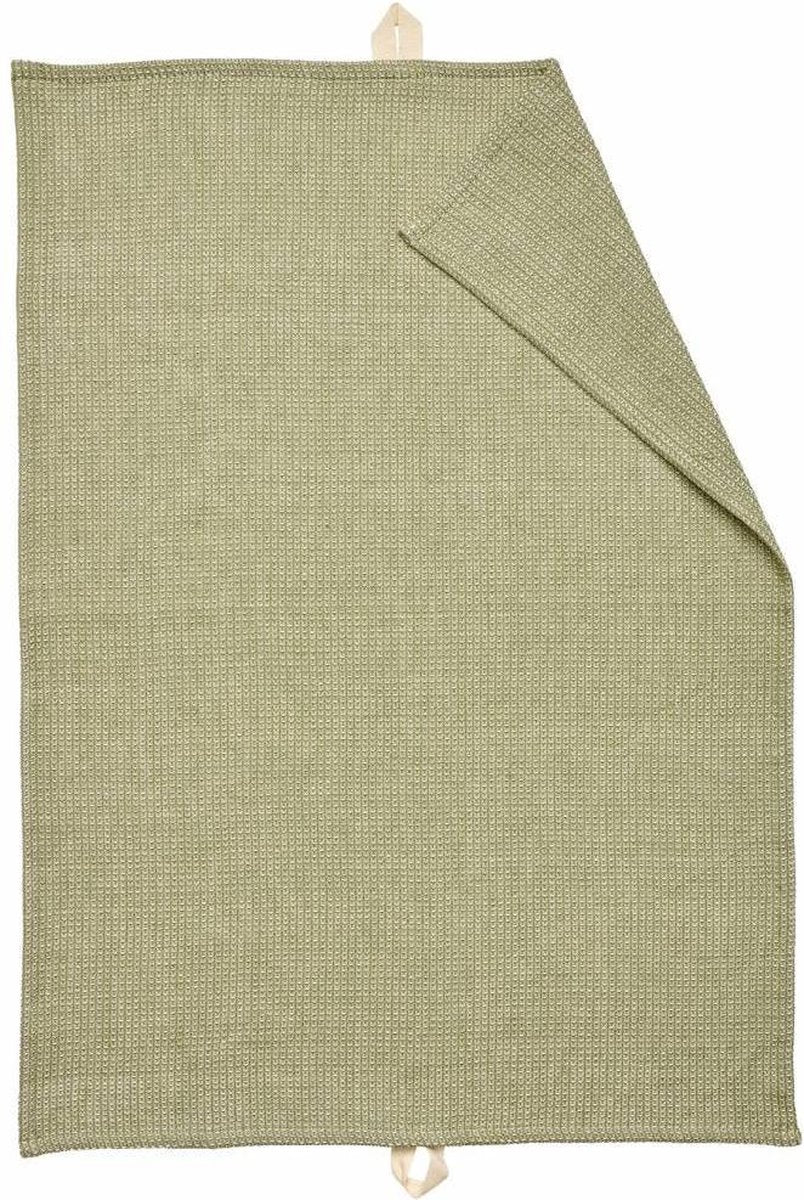 Linum Theedoek Agnes - Light cypress green 50x70