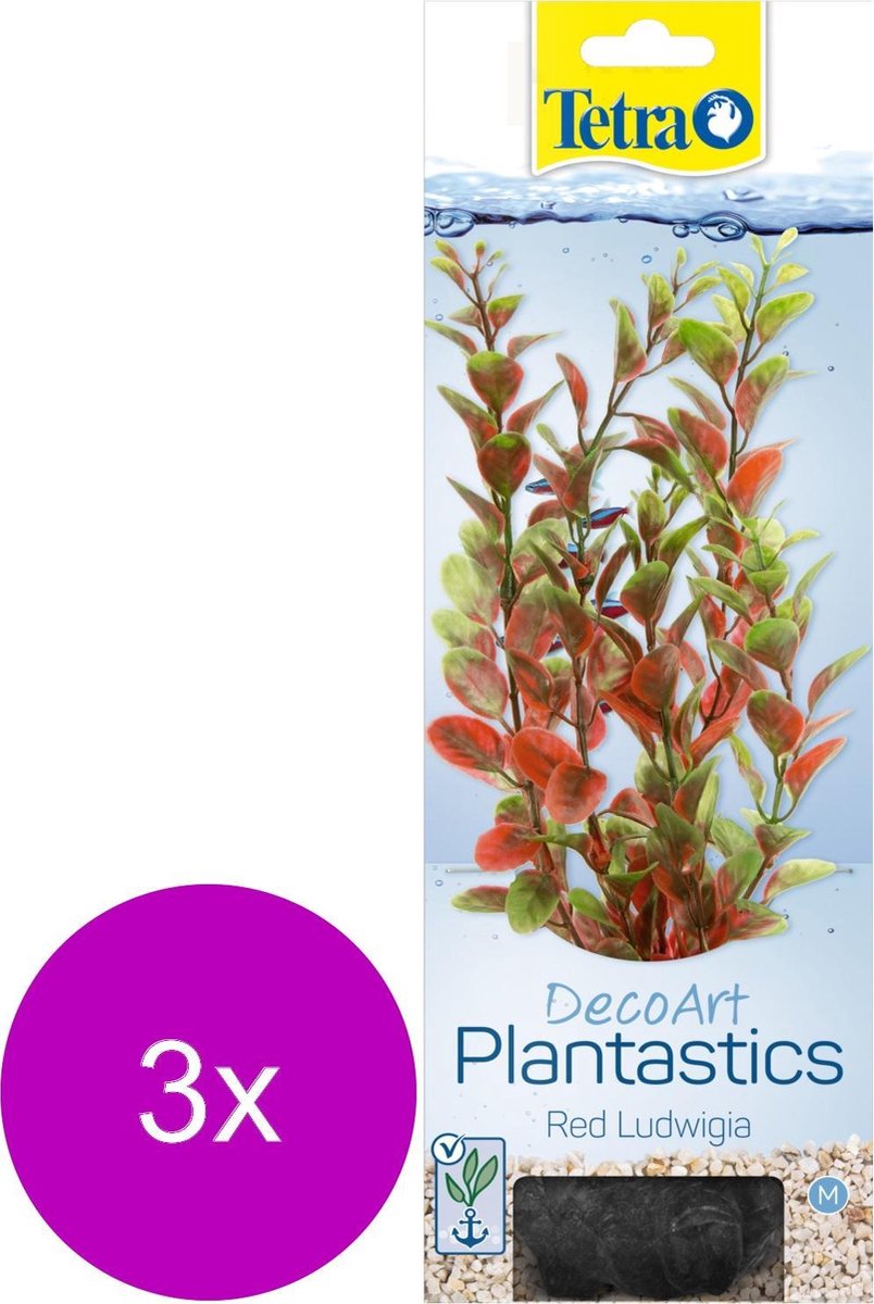 Tetra Decoart Plantastics Ludwigia 29 cm - Aquarium - Kunstplant - 3 x Medium