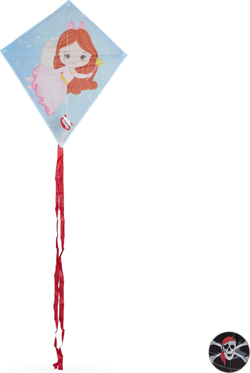 relaxdays Vlieger - kite - kindervlieger - kinder vlieger - stuntvlieger - speelgoed