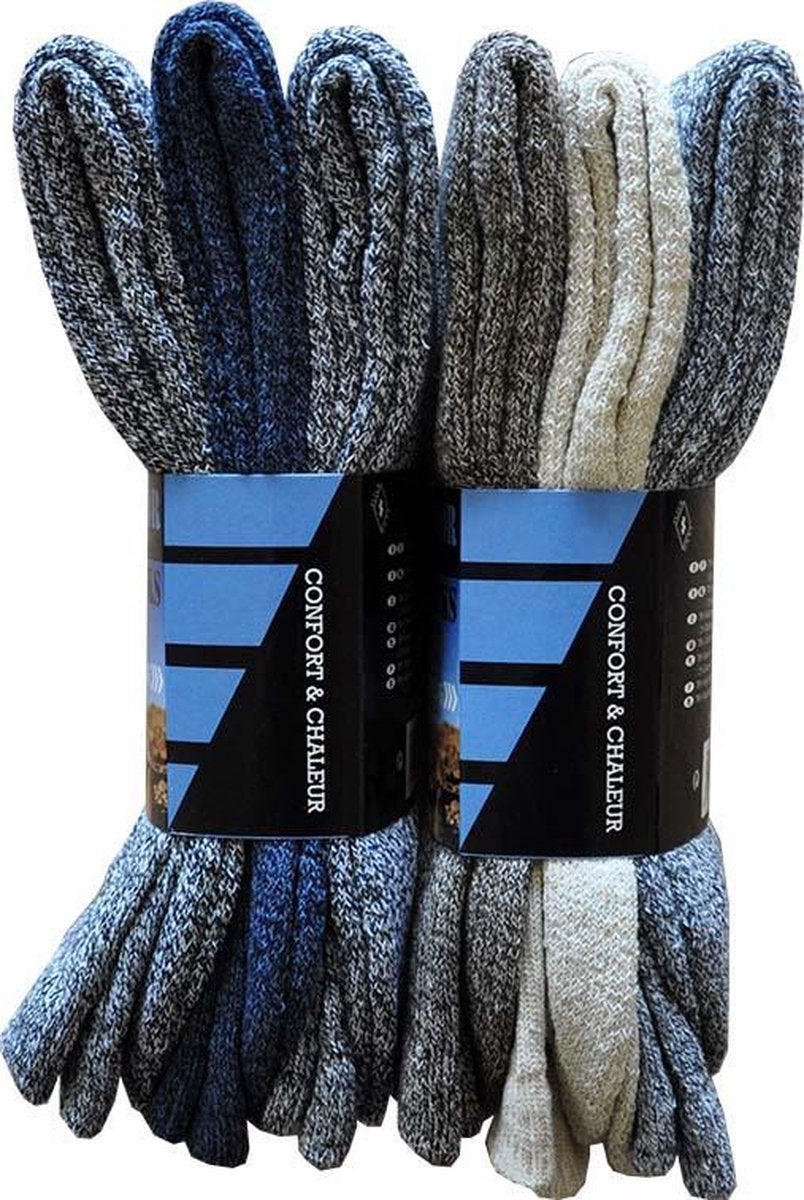 Mannen sokken - outdoor heren - 6 paar - beige - maat 39/42   chaussettes socks