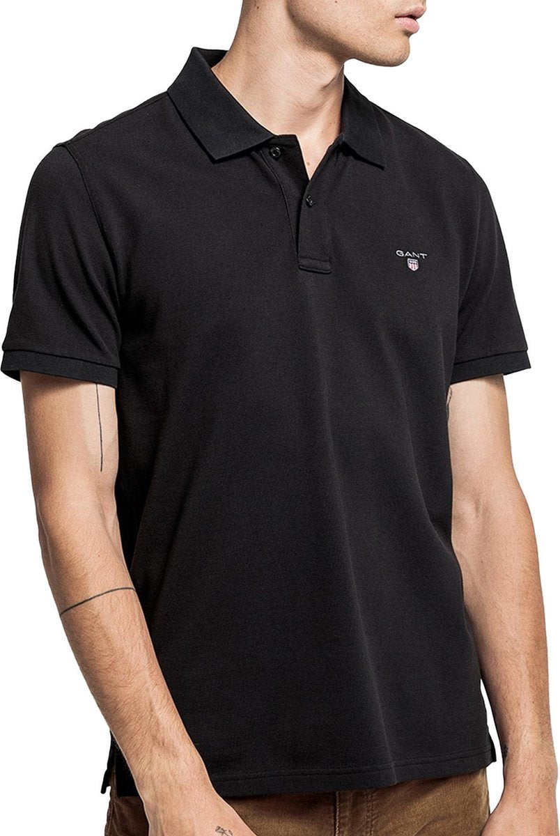 Gant Gant Original Pique Rugger Poloshirt - Mannen - zwart