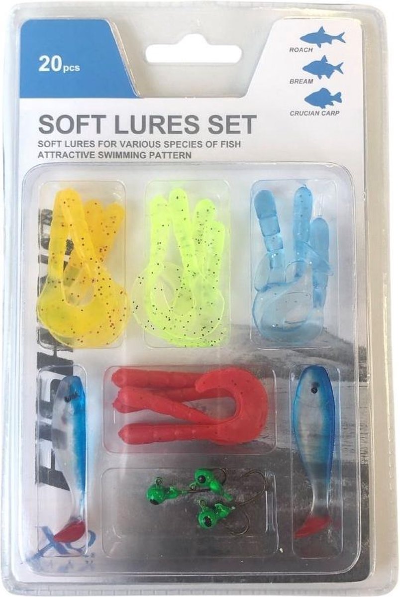 Orange85 Visaas Set - Zacht - 20 stuks - Roofvis - Kunstaas - Hengelsport