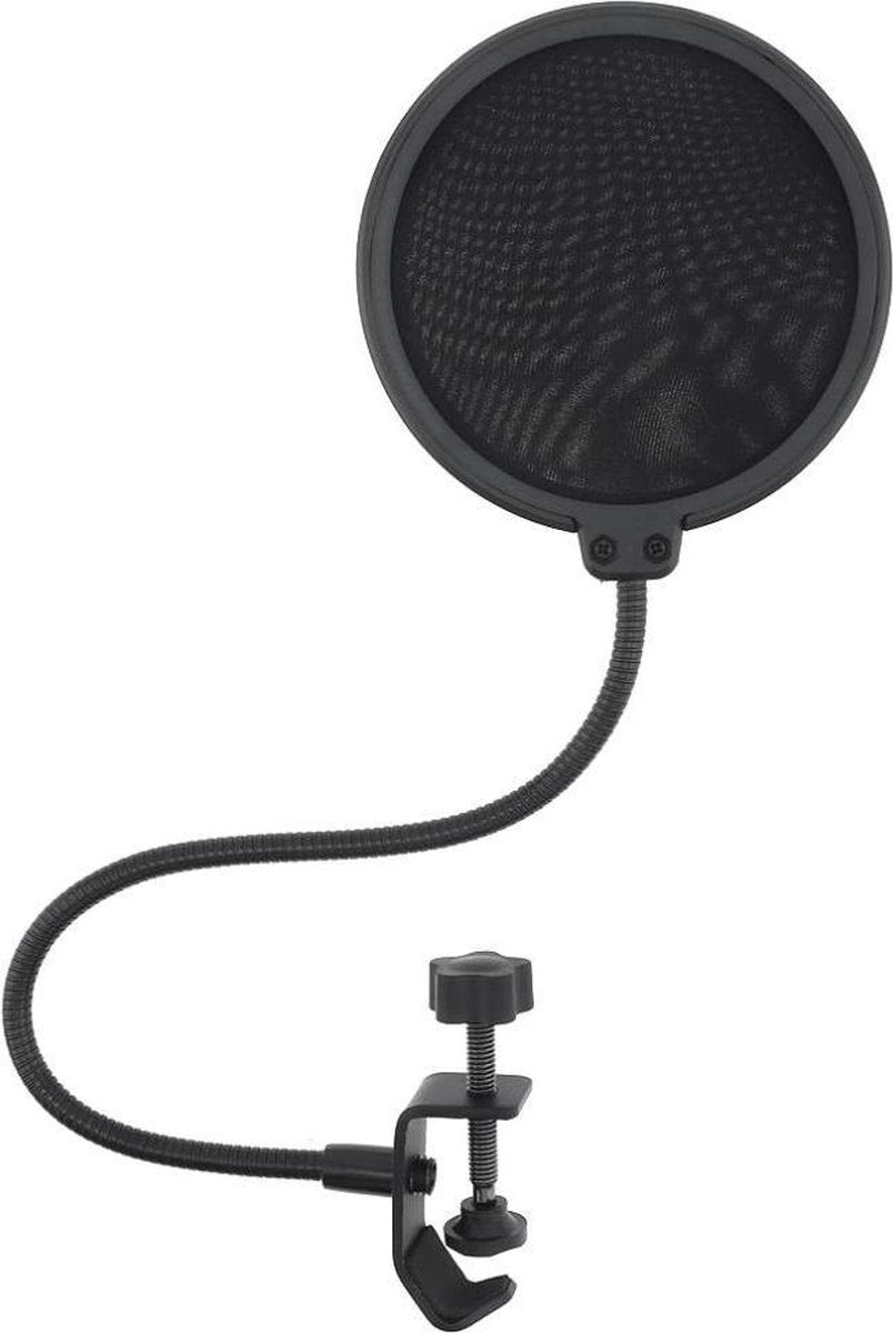 Dubbellaagse studiomicrofoon Pop-filter flexibel windscherm Mic-shield voor opname - 100mm