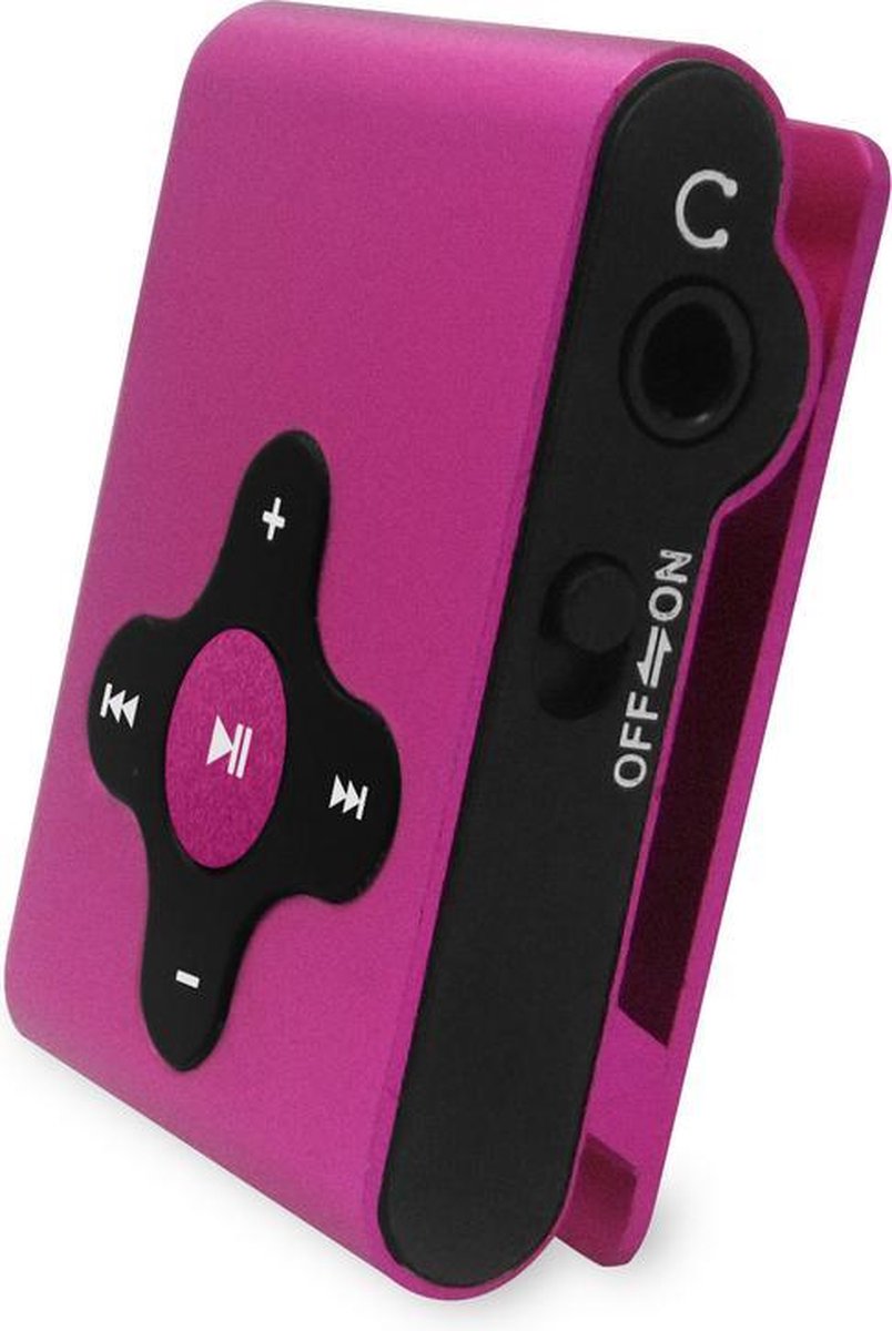 DIFRNCE MP758-4GB/ MP3 speler / Met Sportclip / Licht & Compact / Makkelijk te bedienen / 4GB Geheugen /  Roze