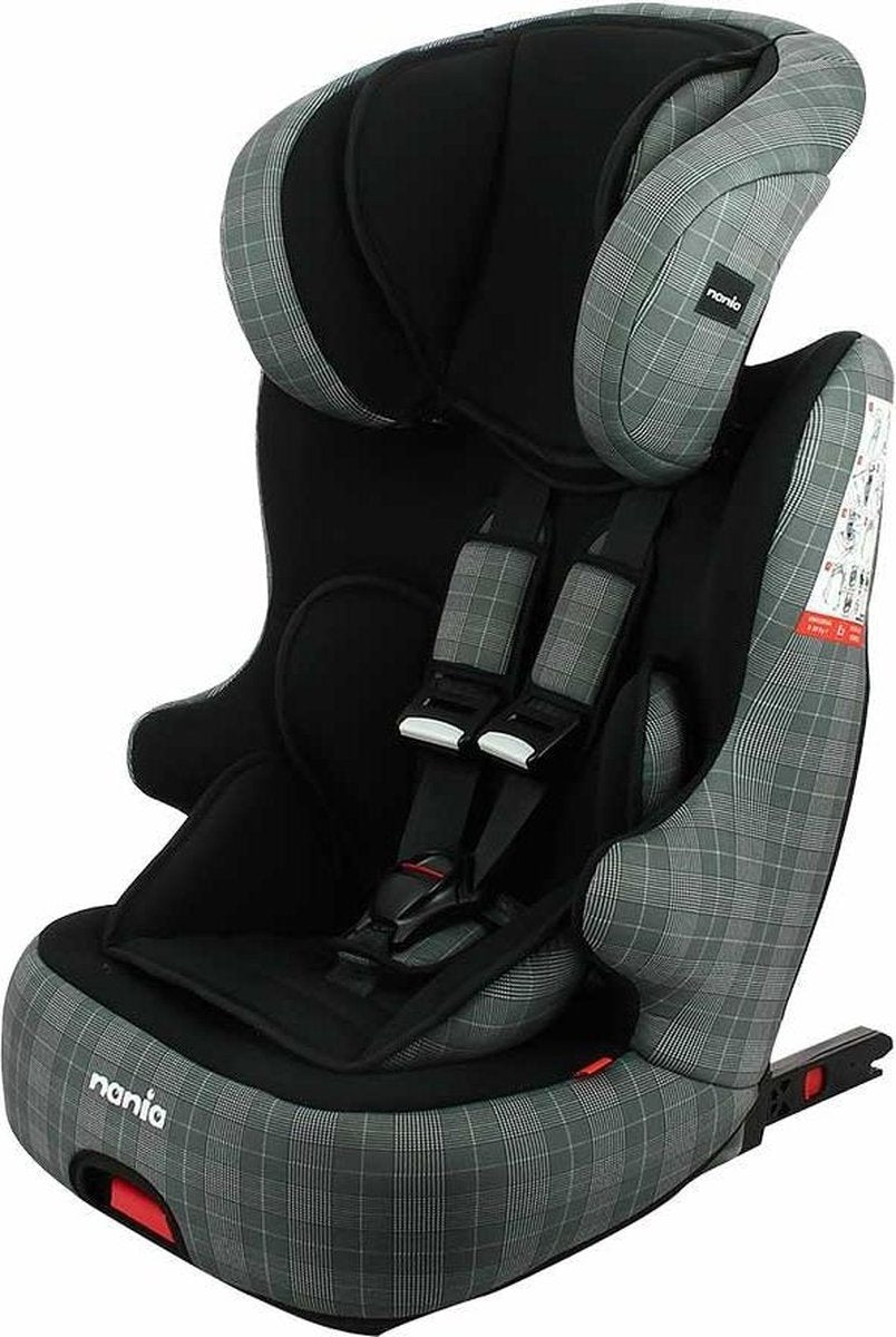 Nania Racer ISOFIX - Meegroei autostoel Groep 1 2 3 - Van 9 tot 36 kg - Grijs