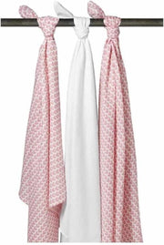 Meyco 3-pack Swaddle - Knitted Heart/Uni wit/Knitted Heart
