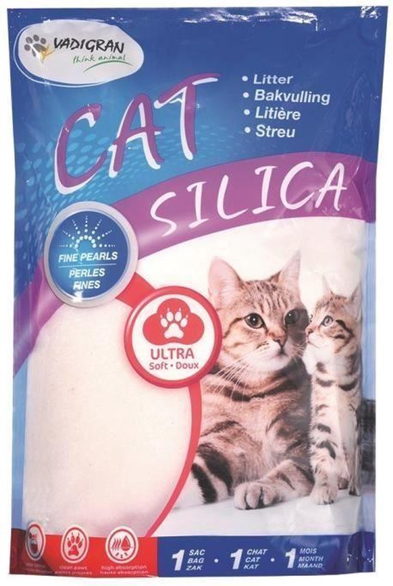 VADIGRAN kattenbakvulling Silica Beads Fine 2kg 5L - voor cat