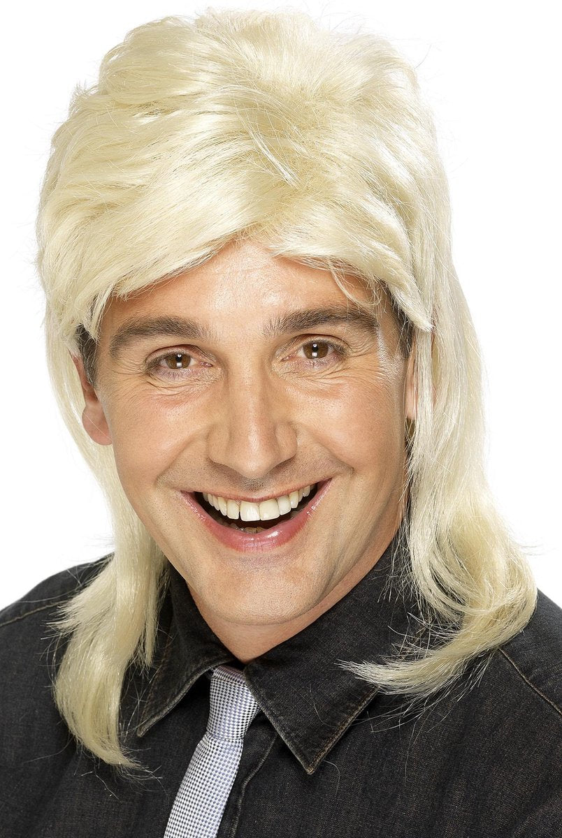 "Blonde rocksterpruik voor mannen - Verkleedpruik - One size"