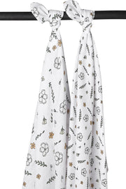 Meyco 2-pack biologische swaddles Floral