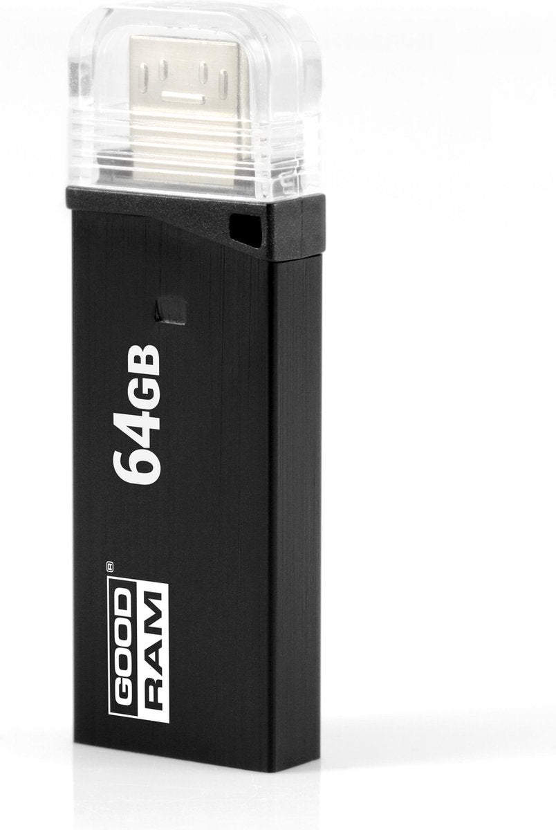 Goodram TWIN 64GB USB 3.0 USB flash drive USB Type-A / Micro-USB 3.2 Gen 1 (3.1 Gen 1) Zwart