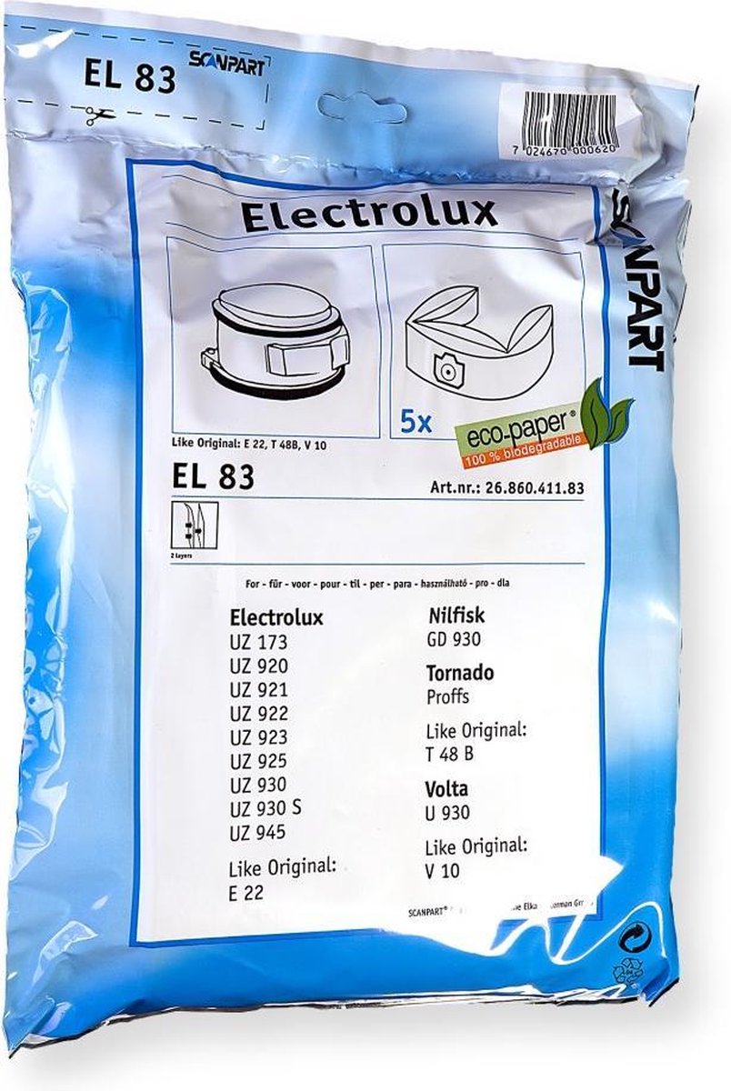 Scanpart Stofzak Electrolux Uz920